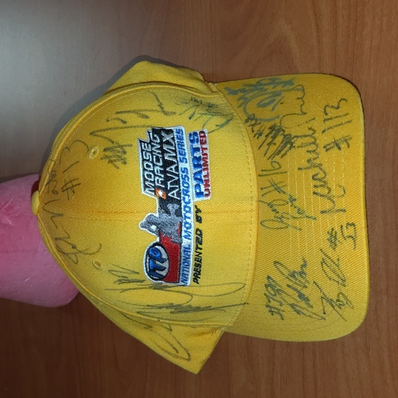 ITP Moose Racing ATVA MX National Motocross Series Flexfit Cap S-M Autographed - Picture 1 of 9